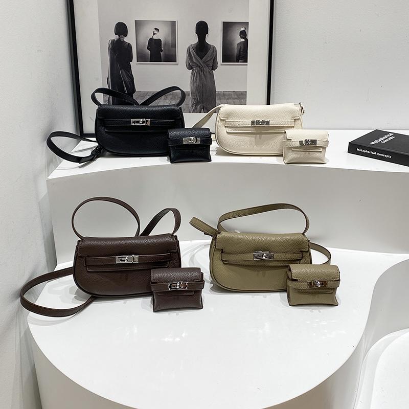 Premium Saddle Bag Fashion Versatile Gemini Bag Dumpling Bag Women's Bag One Shoulder Crossbody Breast Bag Mini Fanny Bag