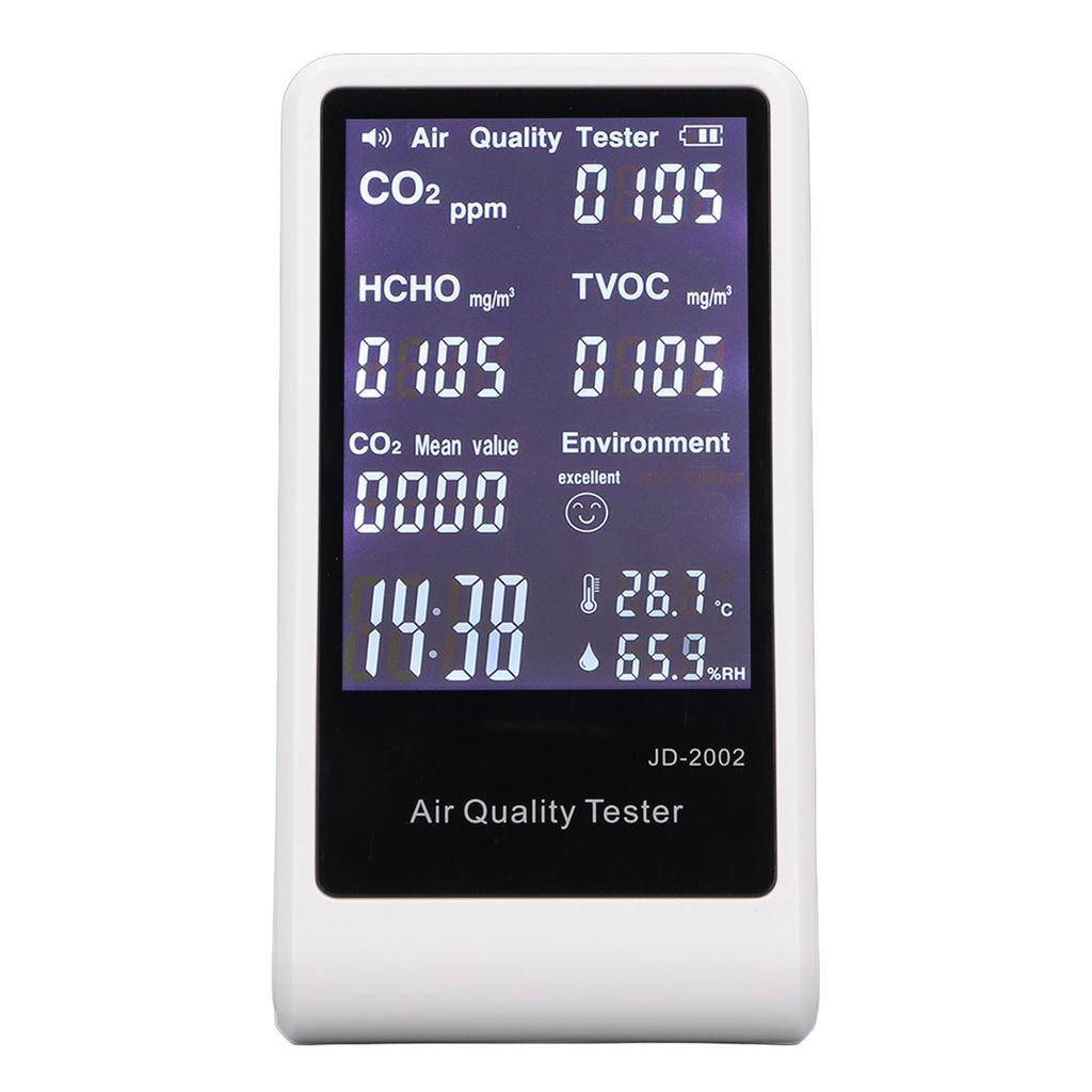 Air Quality Monitor 7 in 1 Digital Display Auto Alarm Desktop Air Detector for Home Indoor