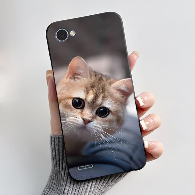 Cute Case For LG Q6 Fundas LG G6 Mini Capa Coque Printing Shell Protective Cover Soft Silicone Cartoon Black Casing