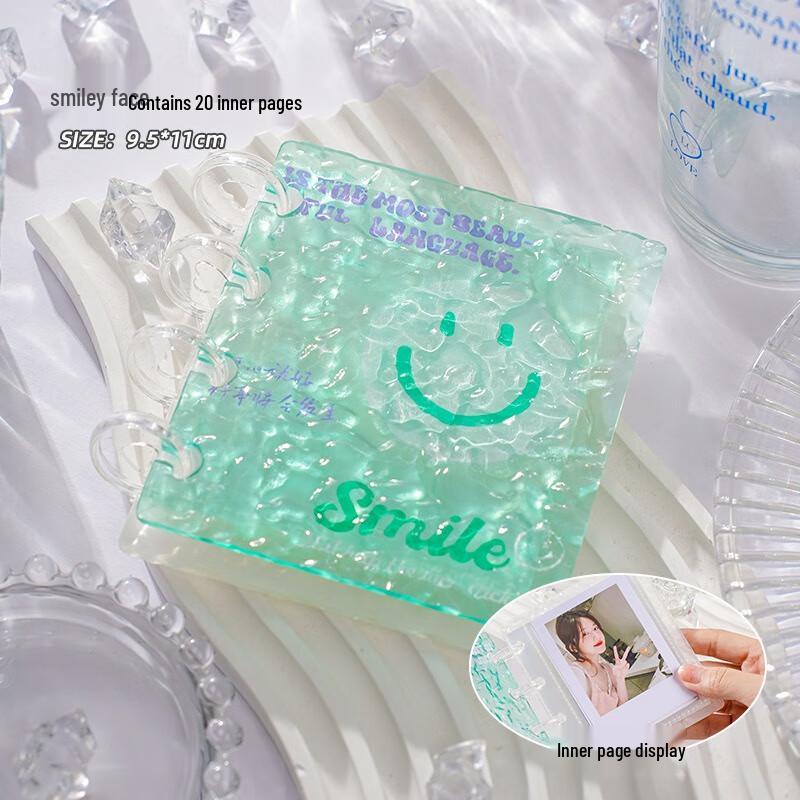 

Fumede Міні-акриловий фотоальбом для карток 3 дюйми з візерунком «Водяна брижа» (2-пакет)