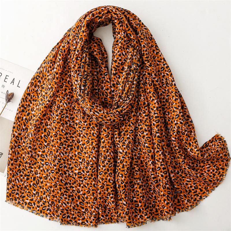 Winter Sexy Leopard Dot Fringe Viscose Shawl Scarf Lady High Quality Print Soft Pashmina Stole Bufandas Muslim Hijab 180*90Cm
