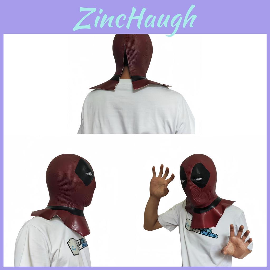 Maschera di Deadpool in Lattice Accessorio Costume di Halloween per Cosplay e Feste