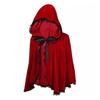 Fairy Hooded Cloak Renaissance Medieval Cosplay Costume Adults Velvet Wizard Witch Cape for Halloween Christmas Cosplay Party