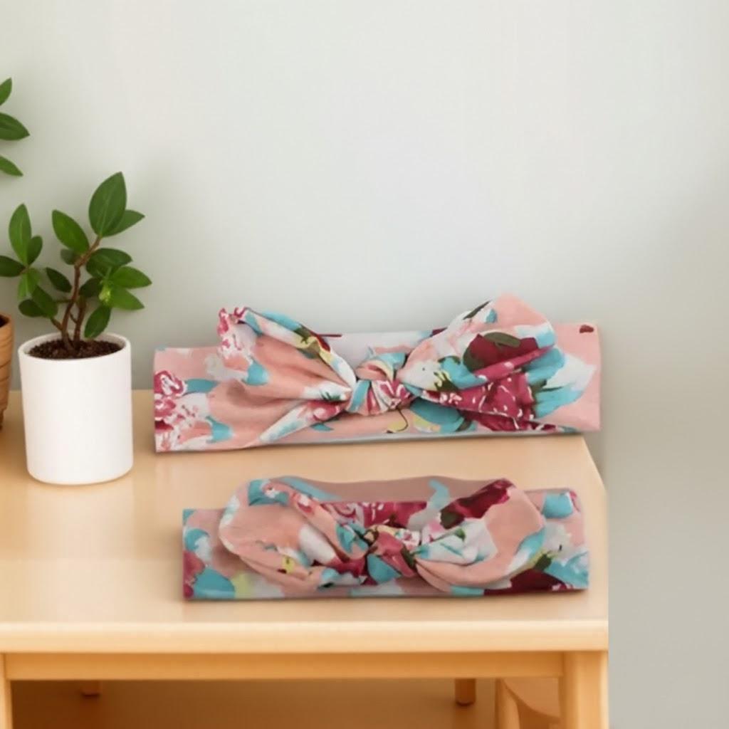 

2PCS Cute Bunny Ears Headband Bow Elastic Hair Accessories Women Girls Baby Mother Daughter Kids Hair Bands