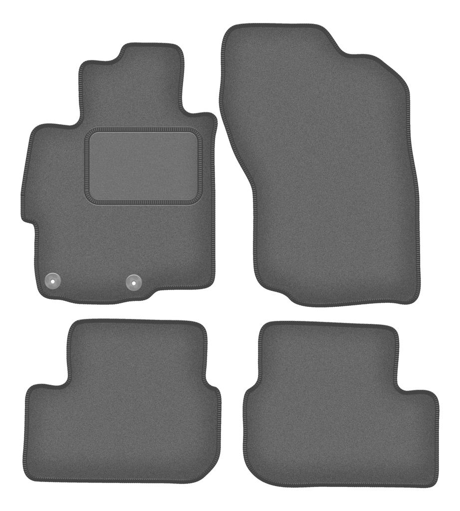 Velour graphite car mats for: Mitsubishi Lancer VIII CY sedan, sportback (2007-2016)