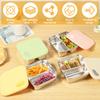 304 Stainless Steel Lunch Box 4/3 Pcs Portable Fruit Salad Food Container with Lid Stackable Leak Proof Bento Boxes for Students