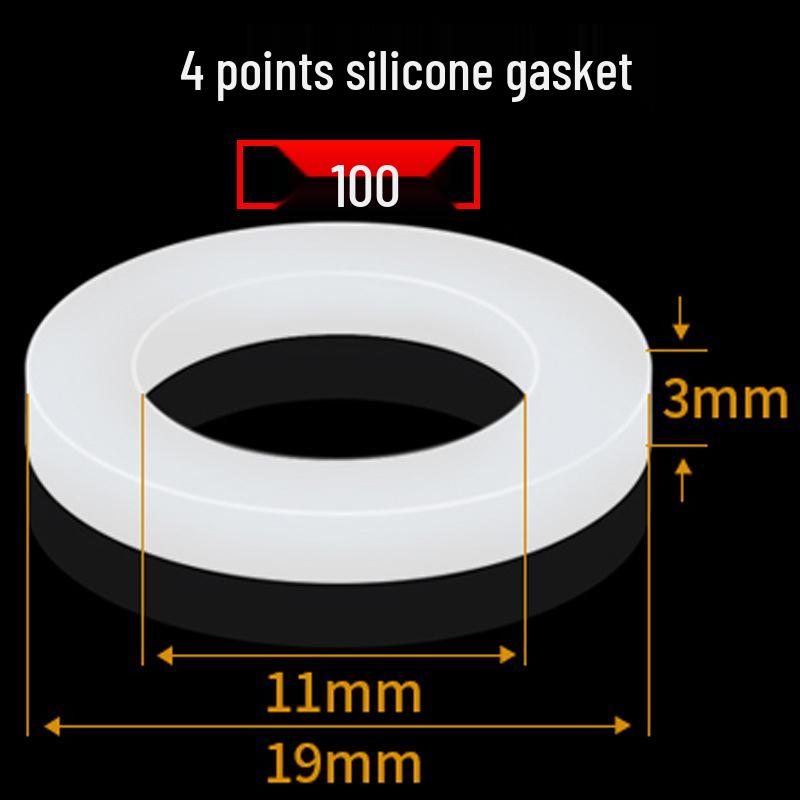 4-Point Shower Head Silicone Gasket & Rubber Washer Set