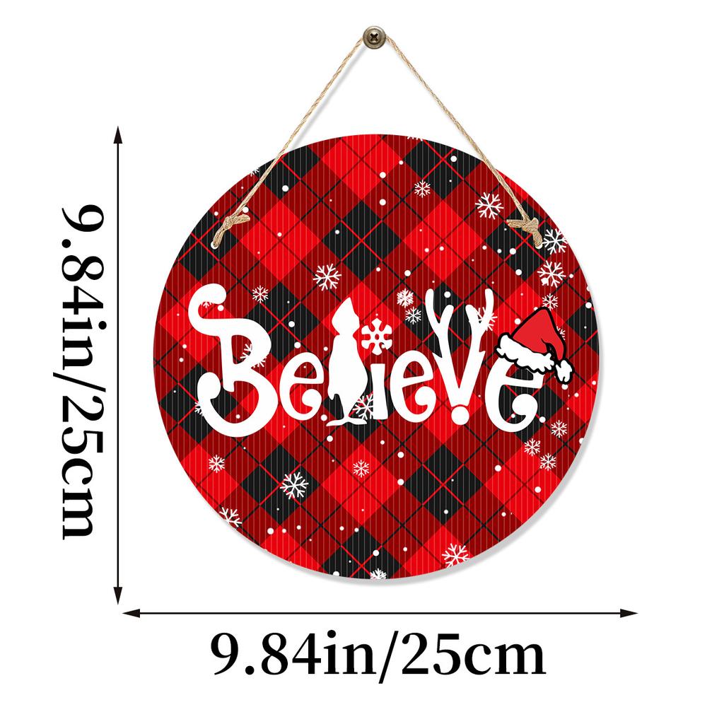 Christmas Wooden Door Hanging Christmas Party Decoration 2025 Xmas Santa Claus Hanging Ornament Navidad Natal New Year Gift 2026