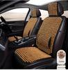 Ventilated Wooden Bead Seat Cushion with Lumbar Support - Breathable, Massage Pad for Car or Office Chair