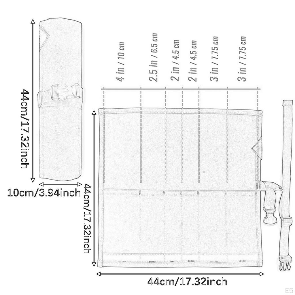 Tent Stakes Bag Ground Nail Storage Portable Canvas Tools Pole Pegs Roll Tool Pouch