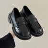 Soft-soled Small Leather Shoes Women's 2025 Spring and Autumn New British Style Black Platform One-pedal Loafers Jk Uniform Single Shoes