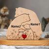 Artistic Wooden Puzzles, Little Bear Family Personalized Name Puzzles, Thanksgiving Christmas Gifts, Home Tabletop Decorations
