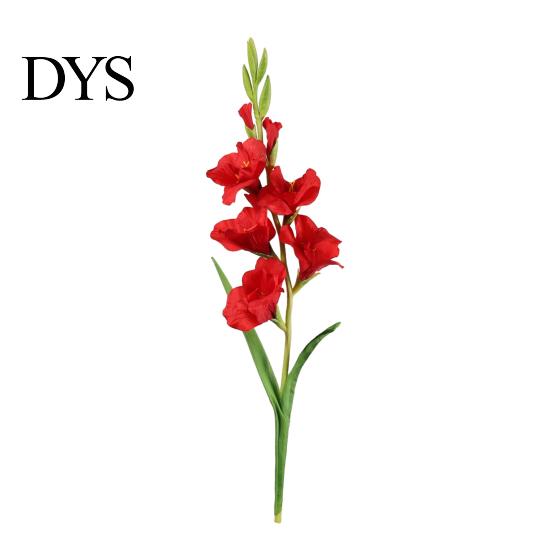 Reusable Fake Gladiolus Artificial Flower Realistic Silk Home Office No Watering Wedding Party Indoor Outdoor Faux Bloom Decoration Lifelike