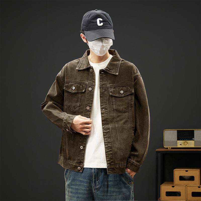 

Men s Autumn American Ruffian Men s and Women s Handsome Loose Denim Jackets Men s Jackets Loose Jackets M