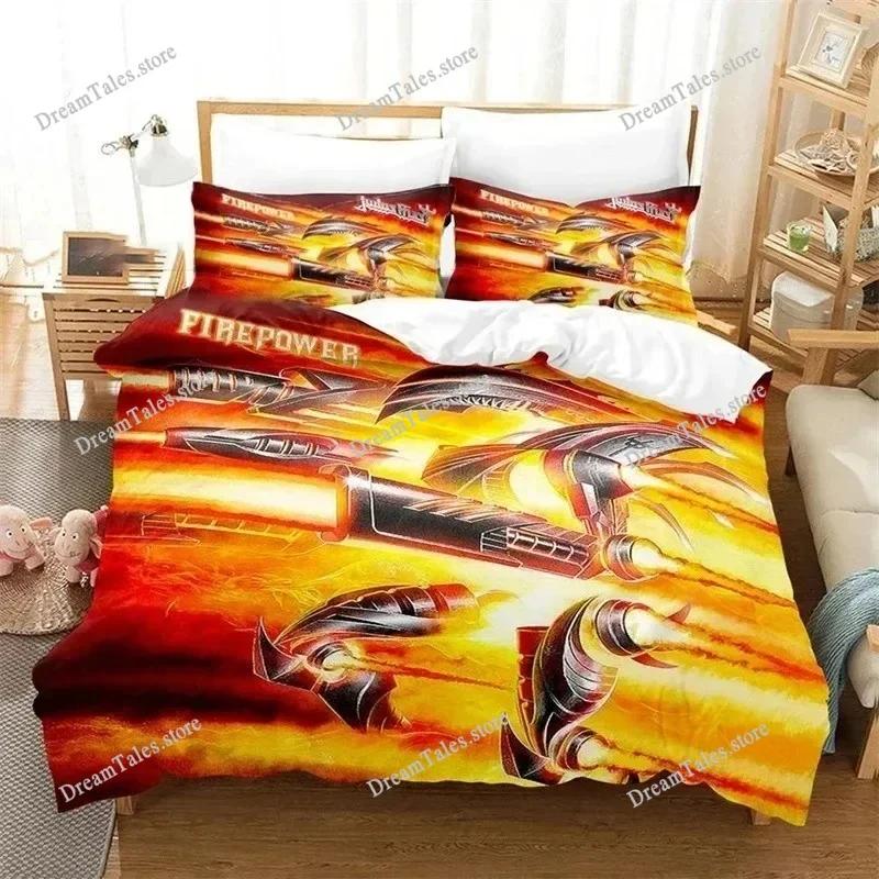 Hip Hop Band Judas Priest Bedding Set Boys Girls Twin Queen Size Duvet Cover Pillowcase Bed Kids Adult Fashion Bed Set741