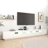Vidaxl TV Cabinet with LED Lighting, White, 300X35X40 Cm