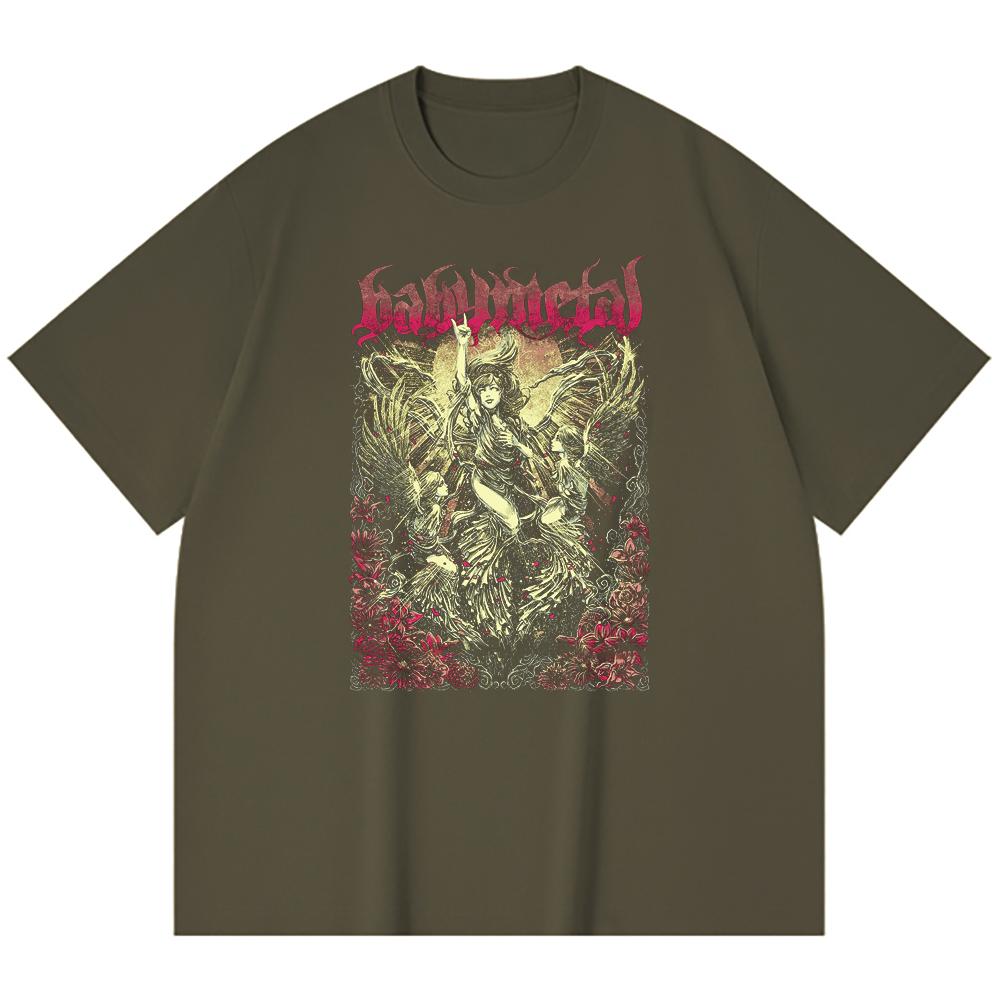230 g/m² 100% Bavlna T-shirt Heavy Metal Rocková Kapela Tisk Populární Hudby Unisex Těžký Bavlněný T-shirt