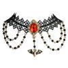 Halloween bat lace necklace female, niche trend personality collarbone necklace fashion collar