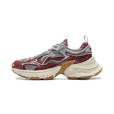 Li Ning Xingji Chunky Sneakers Men's Low Top Red Gray AGCU339-4