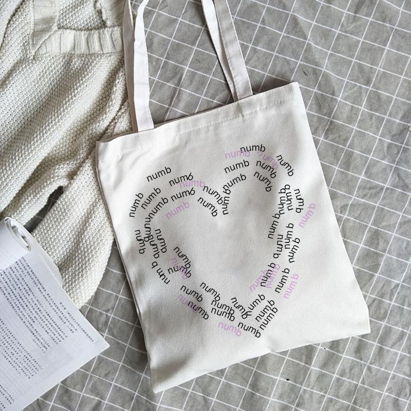 Bad Angel Letter Print Y2k Canvas Bag Casual Hip-hop Harajuku Large Capacity Female Shoulder Bag Punk Vintage Women Shopper Bag