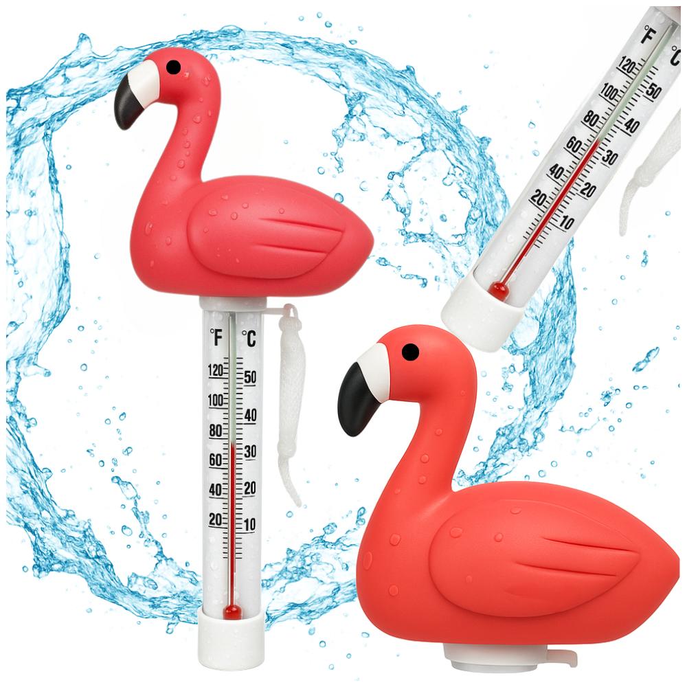 Flamingo thermometer floating for pool jacuzzi spa pool float 2 scales