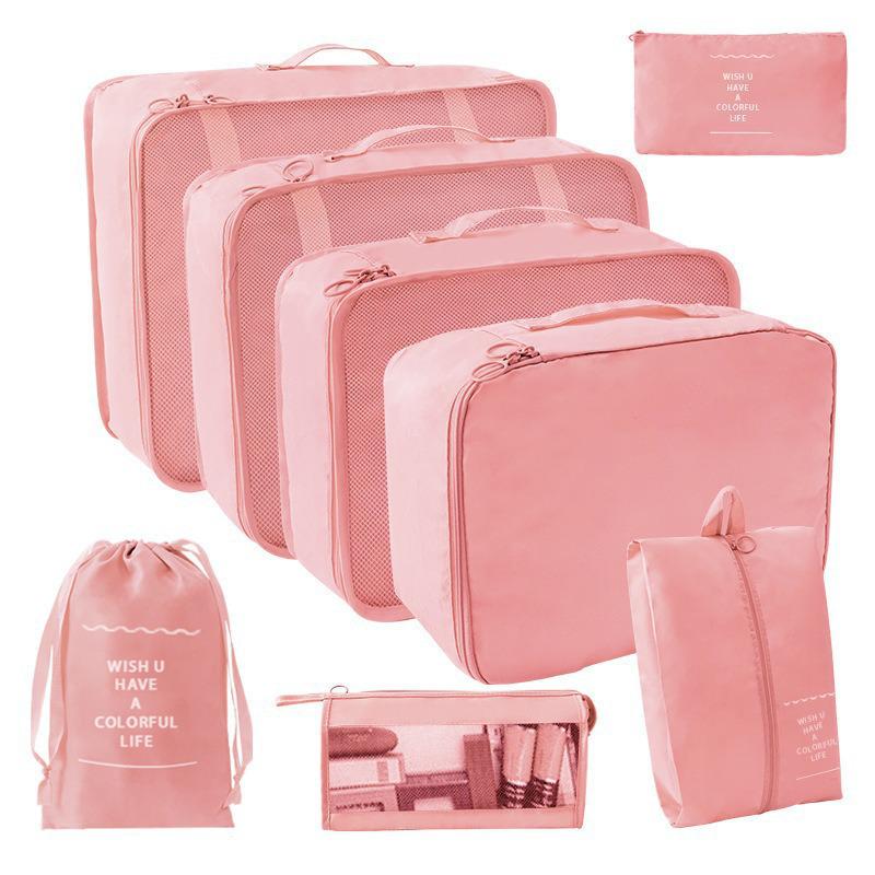 7-Piece Travel Storage Bag Set for Clothes and Underwear