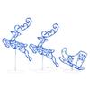 VidaXL Reindeer and Sleighs Christmas Flying Christmas Decoration Garden Patio Backyard Outdoor Indoor Acrylic 260x21x87 328511