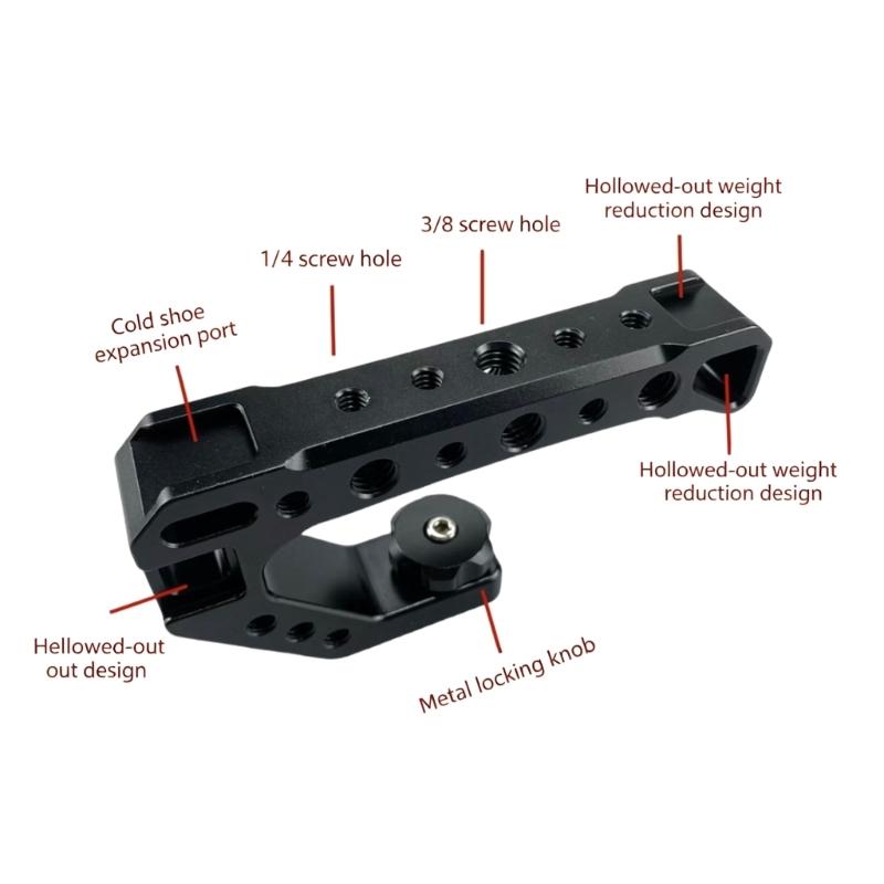 Lightweight DSLR Camera Top Handle Grip Ergonomic Camera Handle Cold Shoe Adapter Mount Handheld Stabilizer Accessories