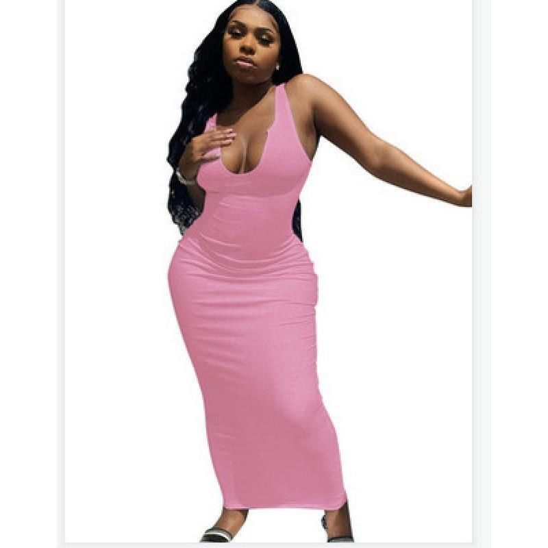 Sexy Maxi Tank Dress, Bodycon Nightclub Party Casual Dress For Summer & Spring, Women's Clothing