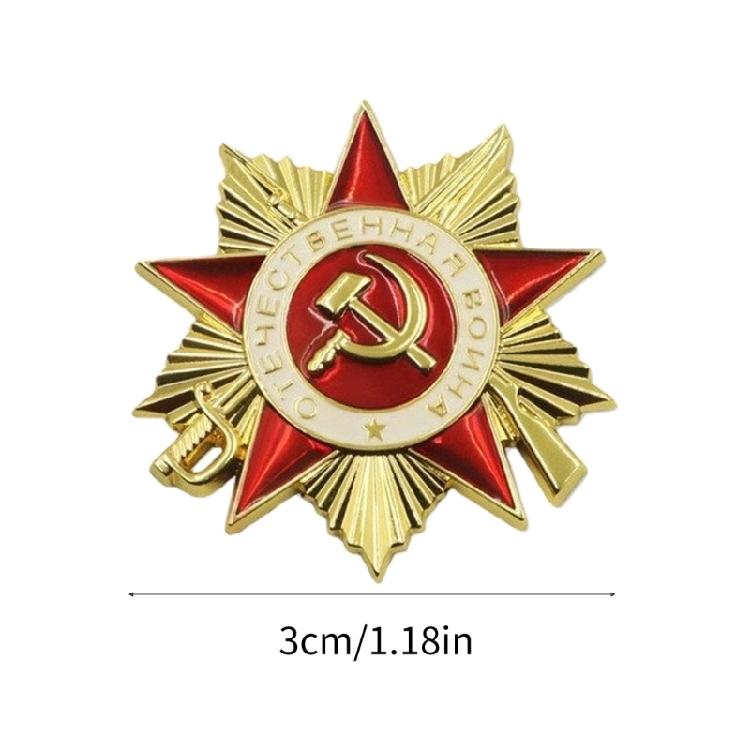 Eleganti e Autentici Design di Spille con Medaglie Sovietiche dell'Ordine della Guerra Patriottica per Feste a Tema e Regali Unici