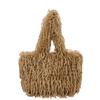 Autumn fashion plush portable tote bag new texture fashion shoulder bag solid color casual women's bag