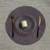 1pc American Style Home Placemat Handmade PP Woven Coffee Dining Table Decoration Mat Diameter 38cm Thermal Insulation Pad