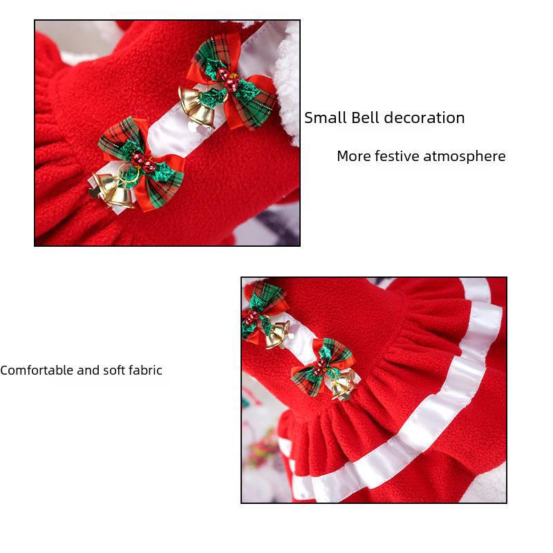 Festive Polar Fleece Pet Skirt: Christmas Dog & Small Pet Party Outfit