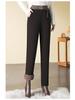 Women's European Velvet Harem Pants - Thickened, Elastic Waist, Petite, Winter 2024 Style