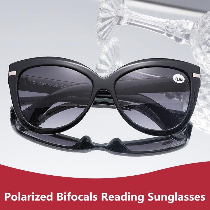 Satın alın Luxury Cateye Polarized Bifocal Reading Sun Glasses Women
