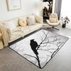 Bird Print Carpet Moonlight Raven Night Scene Design Anti-slip Mat Modern Mysterious Home Decor Area Rug for Living Room Bedroom