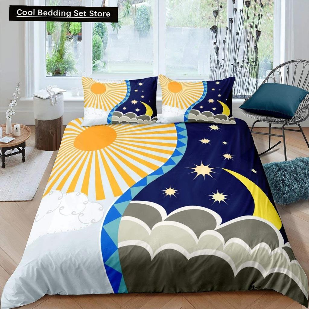 Japanese Style King Queen Duvet Cover Koi Fish Cherry Bedding Set Ukiyo-E Geisha Quilt Cover Sun Crane Polyester Comforter Cover