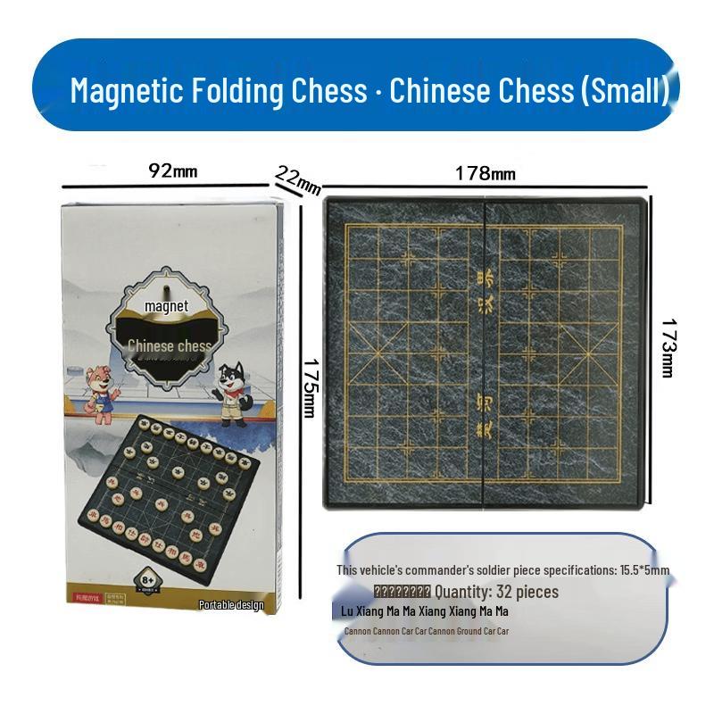 Magnetic Multi-Game Chess & Checker Set