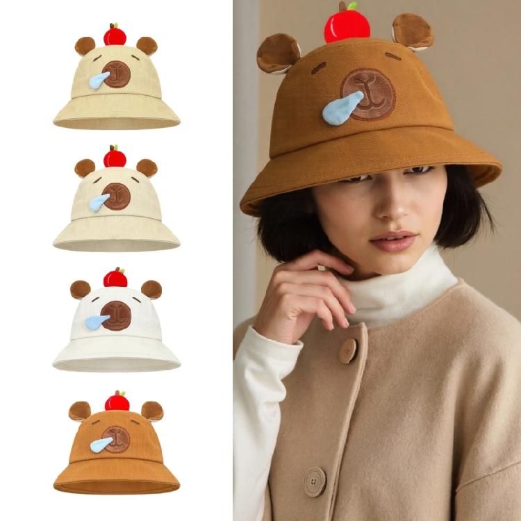 Capybara Embroidery Couple Hat Stylish Streetwear Hat Versatiles Portable Hat Engaging in Leisure Activity