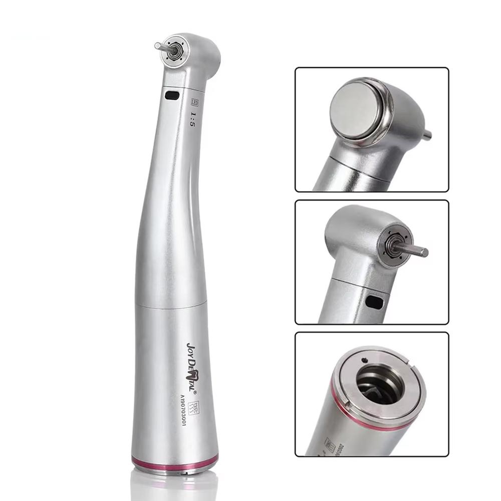 AZDENT Dental Contra Angle LED Fiber Optic Low Speed Handpiece E-type Push Button Type Chuck Handpiece 1:1/1:5/20:1/1:4.2