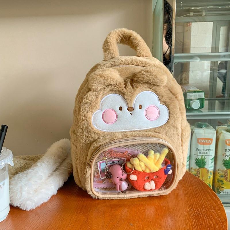 Chipmunk Plush Duck Backpack Schoolbag Itabag Cartoon Travel Bag Breathable