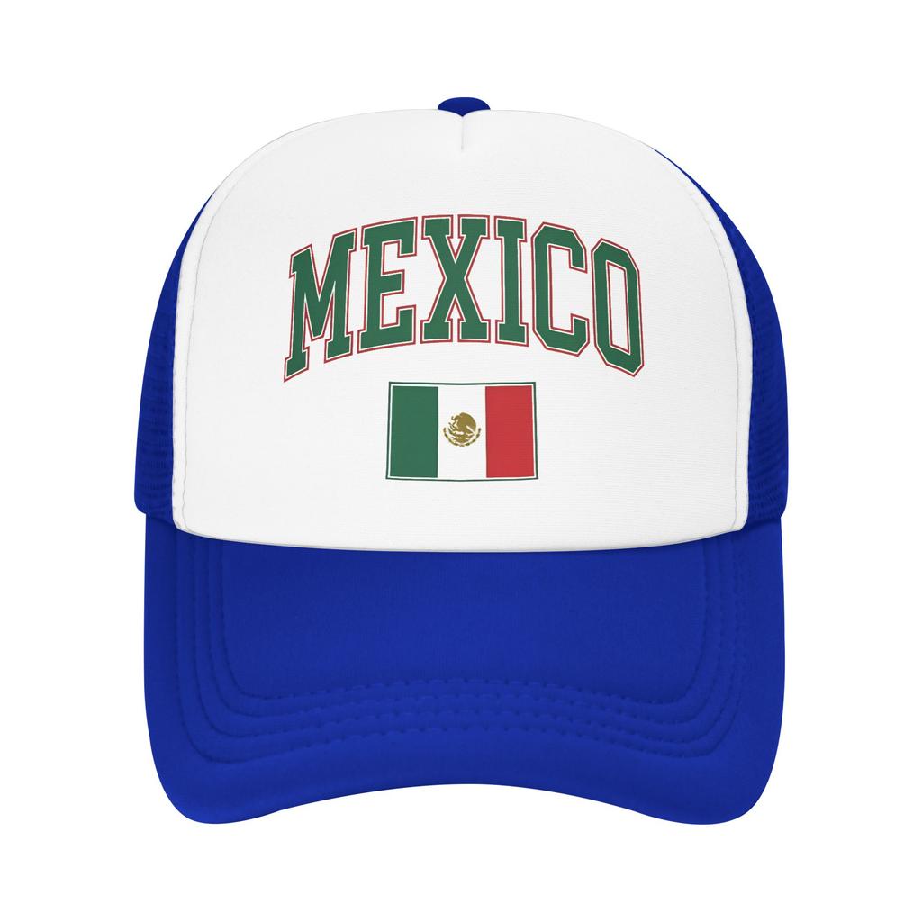 Summer Mesh Sun Hats Mexico Mexican Flag Pride Heritage Spring Baseball Cap Trucker Hat UnisexTeens Sunscreen Baseball Caps