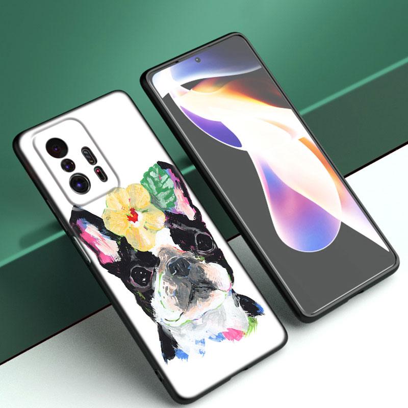 

Чехол для телефона с изображением французского бульдога и мопса для Xiaomi Mi A2 8 9 SE Note 10 10T 11 12 Lite 9T 11T 12S 12T Pro A3 6X 12X TPU черный чехол Xiaomi Mi A2(6X)