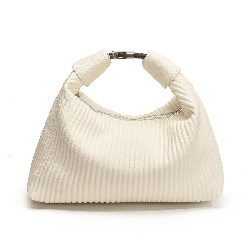

Small Niche Design Hand-held Pleated Bag, New Trend Dumpling Bag, Korean Version Casual Crossbody Women s Bag білий