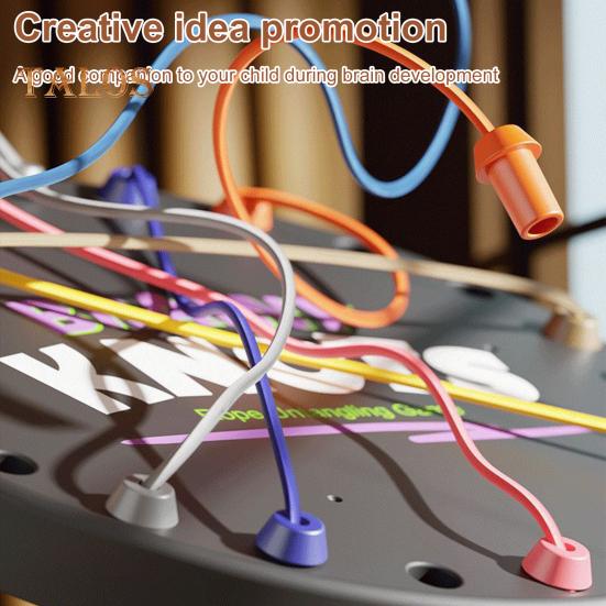 1/2/3 Sets Brainy Knots Seil-Entwirrungsspiel Logik-Denken Twisted Rope Challenge Brettspiel Kinder Erwachsene Pädagogisches Spielzeug zum Abhängen elastischer Seile