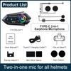 Y12 Dual Mic Motorcycle Helmet Headset Wireless Hands-free Call Phone Kit Waterproof MP3 Music Player Speaker Earphone