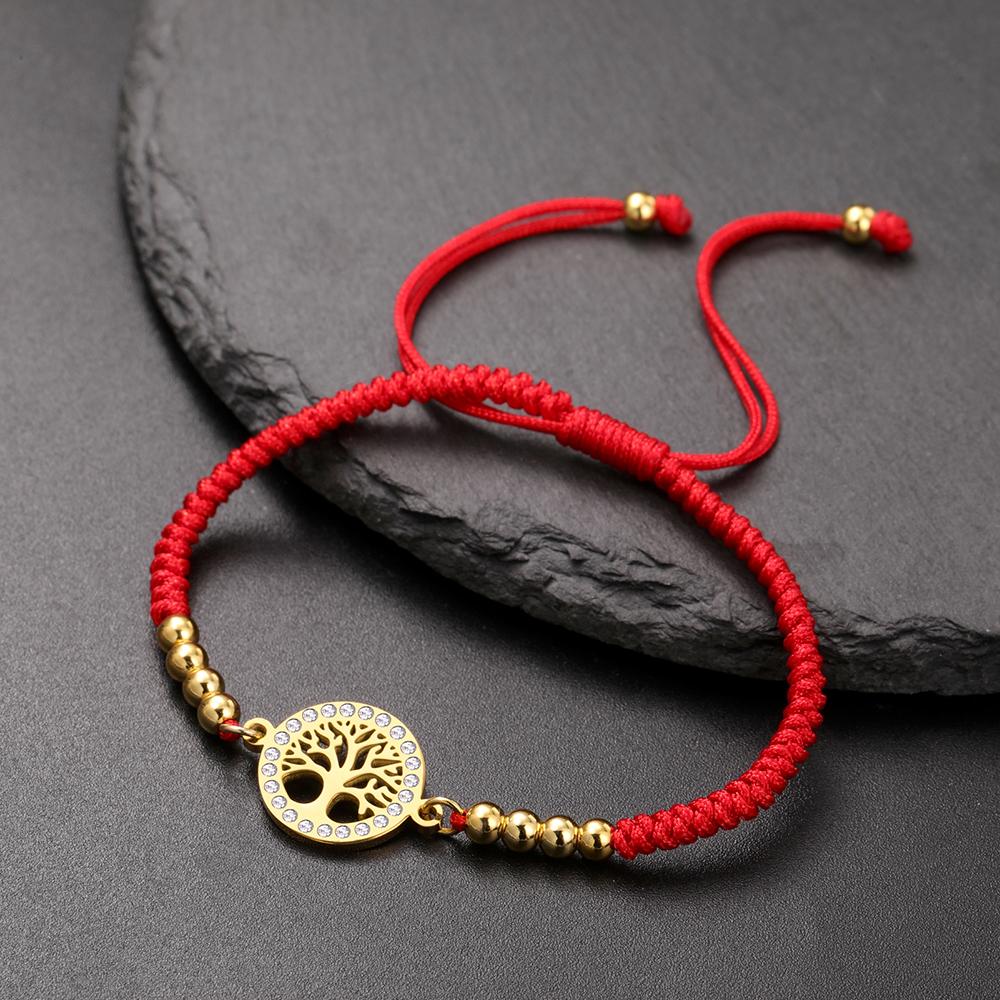 Dawapara Tree of Life Bracelet for Women Positive Energy Growth and Strength Amulet Stainless Steel Minimalist Couple Jewelry