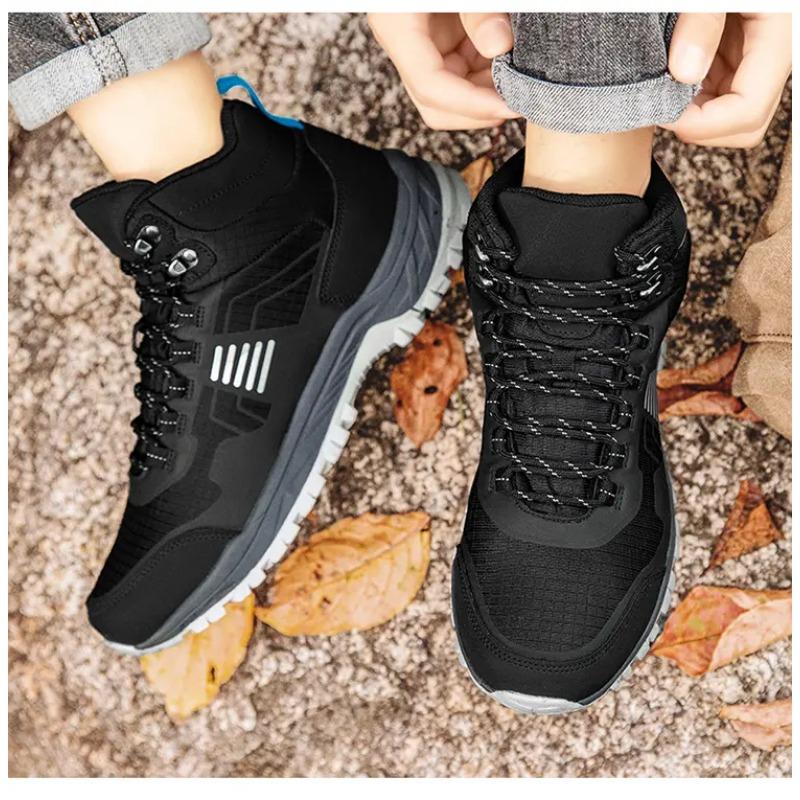 High-Quality Men's Hiking Boots Outdoor Anti Slip Wear-resistant Snow Boots Man High Top Winter Trekking Walking Shoes Women