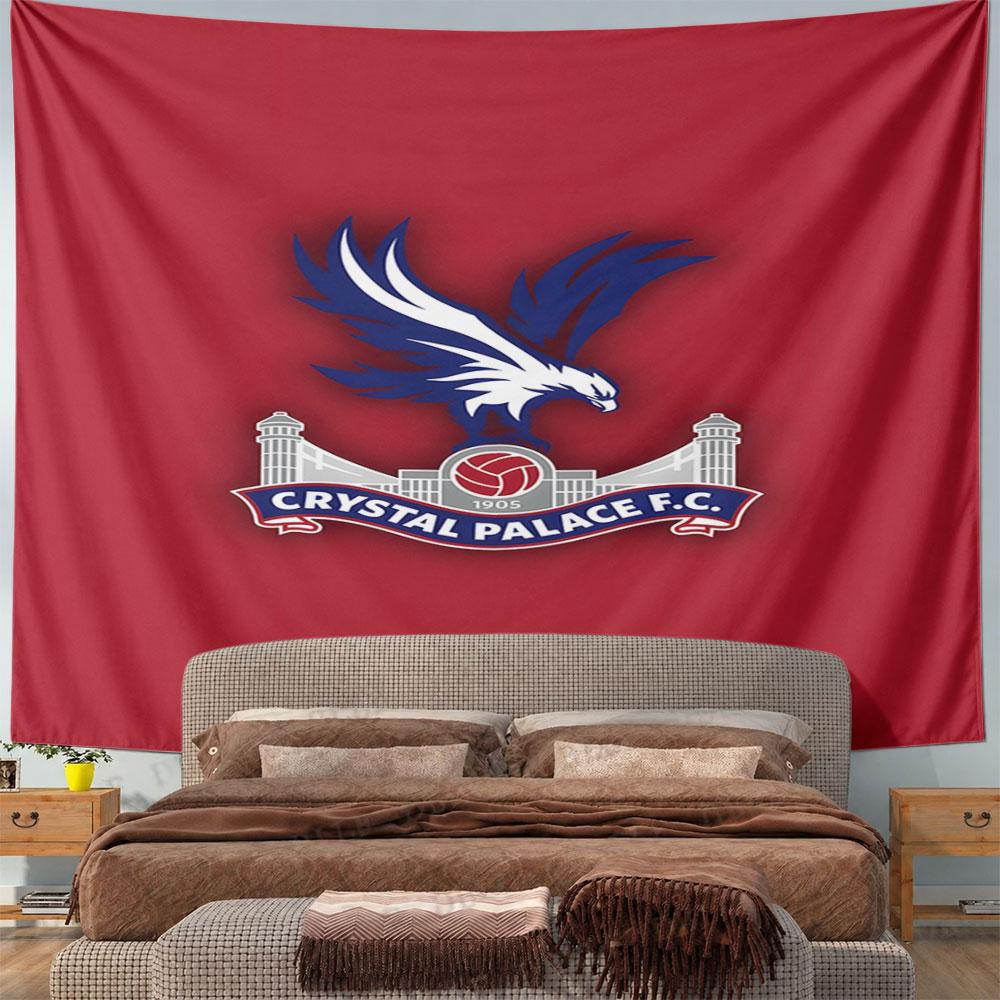 "Crystal Palace F.C. Logo on Red Background" Pattern Wall Hanging Tapestry Decorative Tapestry Home Decor for Bedroom and Living Room