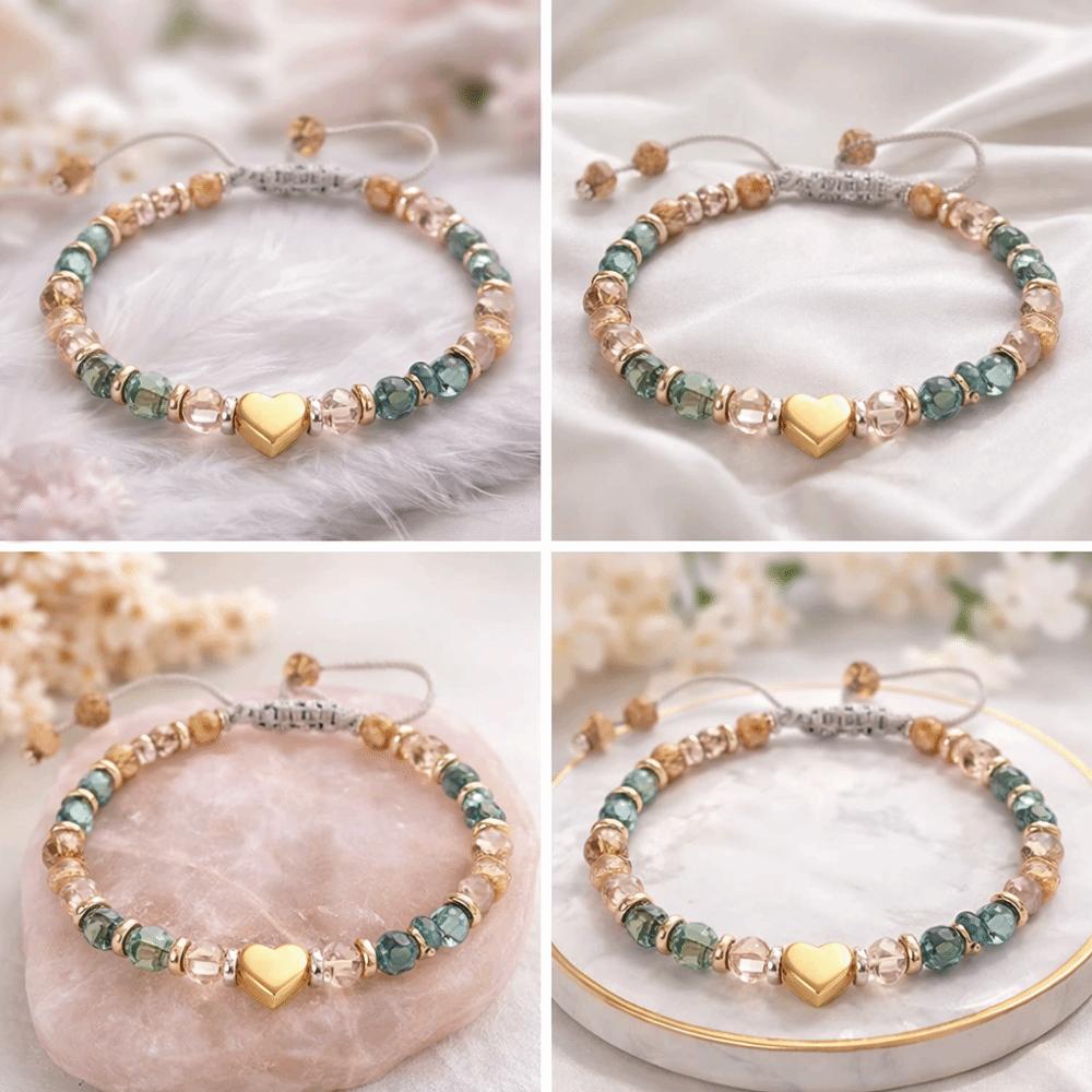 Wristbands Adjustable Wrist Chain Best Wish Heart Bracelet Trendy Bead Bracelet Everyday Wear
